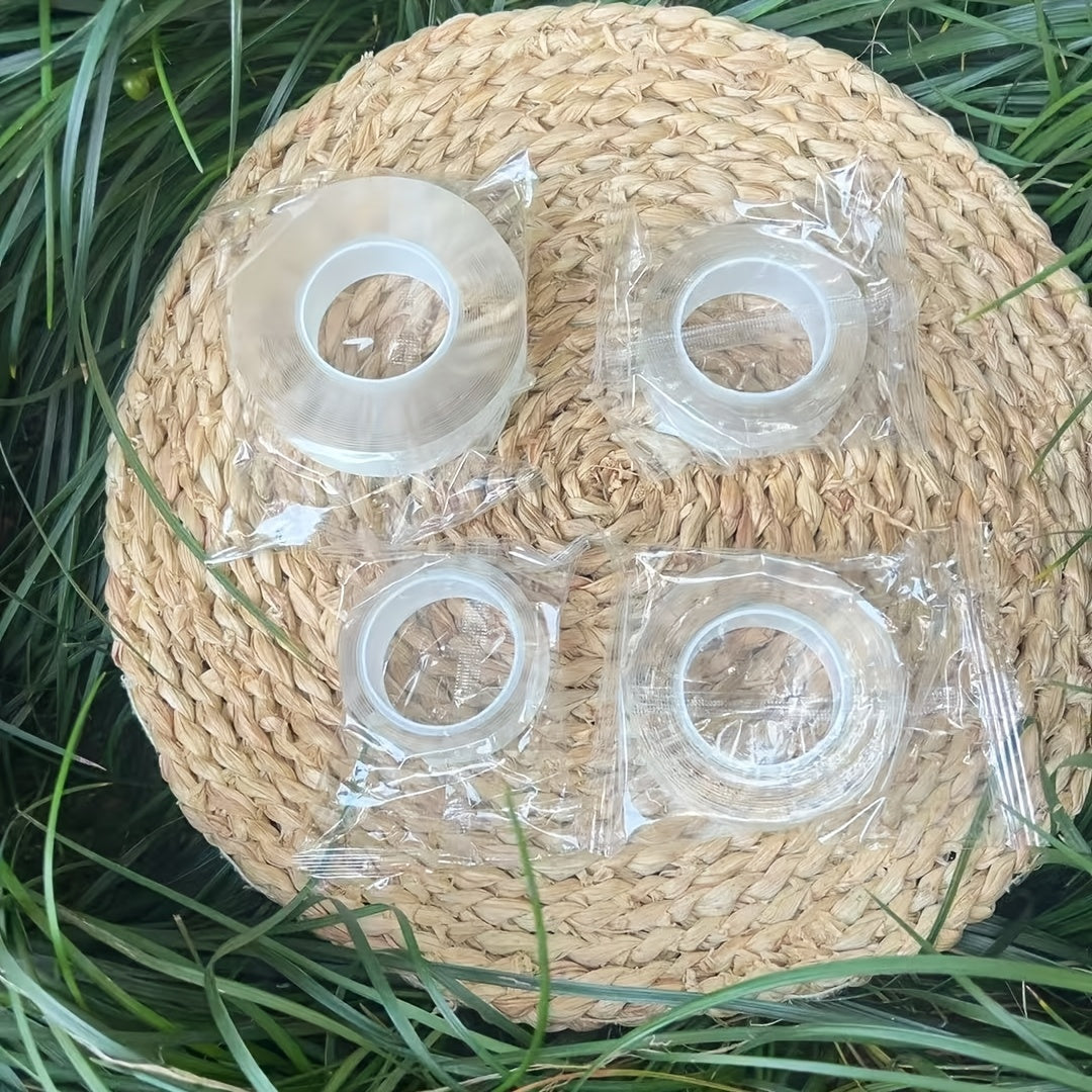 1pc Transparent Nano Tape: Reusable, Washable, Double-Sided Adhesive for Removable Universal Disks Glue