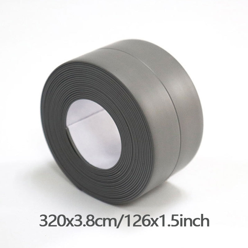 1 Roll Caulk Tape, Waterproof PVC Sealing Tape, Self Adhesive Tape For Kitchen Countertop Sink Bathtub Bathroom Shower Toilet And Floor Wall, Edge Protector