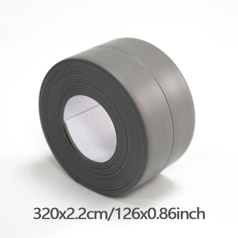 1 Roll Caulk Tape, Waterproof PVC Sealing Tape, Self Adhesive Tape For Kitchen Countertop Sink Bathtub Bathroom Shower Toilet And Floor Wall, Edge Protector