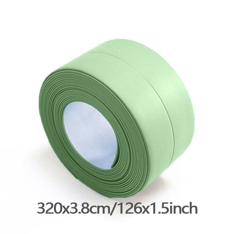 1 Roll Caulk Tape, Waterproof PVC Sealing Tape, Self Adhesive Tape For Kitchen Countertop Sink Bathtub Bathroom Shower Toilet And Floor Wall, Edge Protector