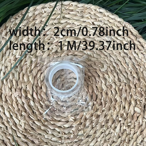 1pc Transparent Nano Tape: Reusable, Washable, Double-Sided Adhesive for Removable Universal Disks Glue